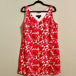 Vineyard Vines Kentucky Derby Pink Floral Embroidered Dress Size 14